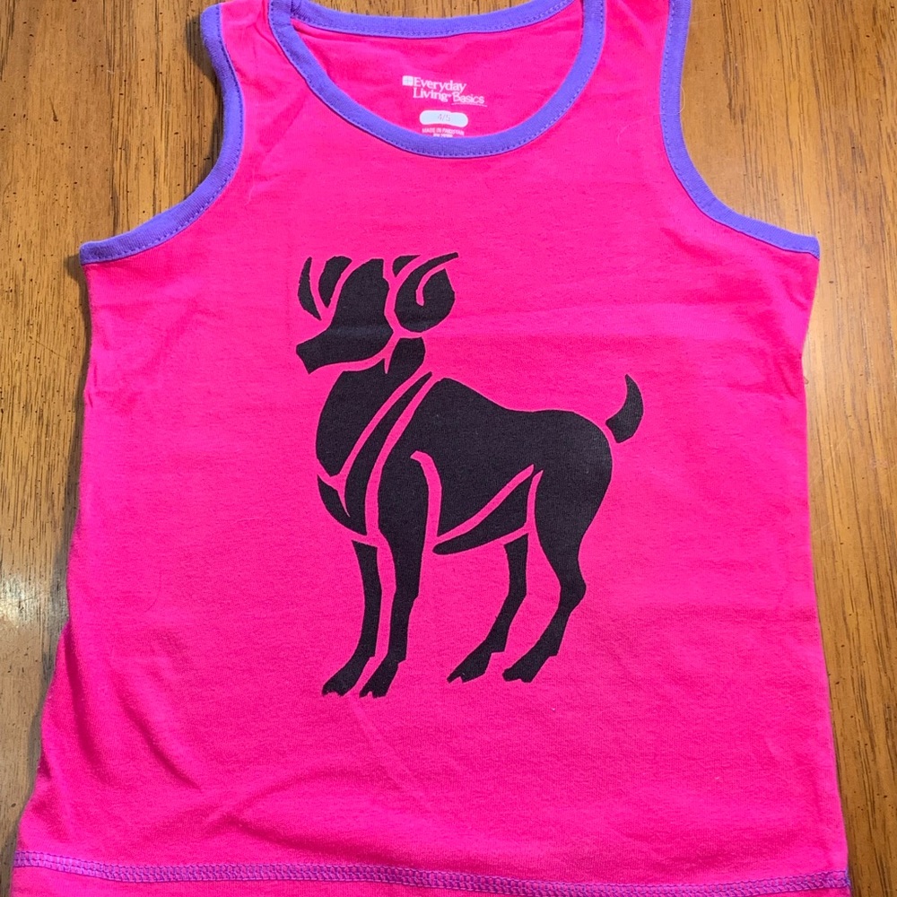 Girls big horn sheep tank top